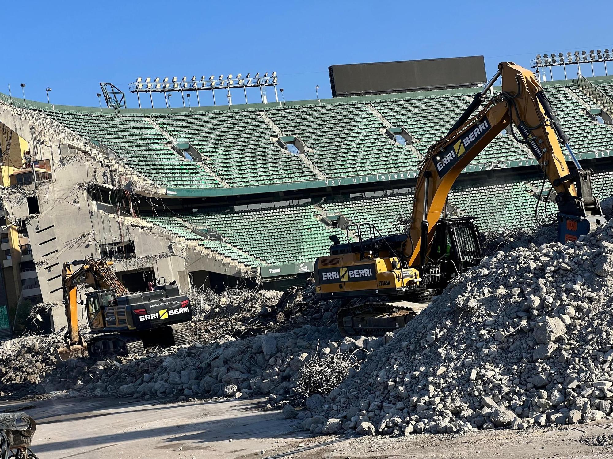 Obras en el Estadio Benito Villamarín este miércoles, 8 de octubre.