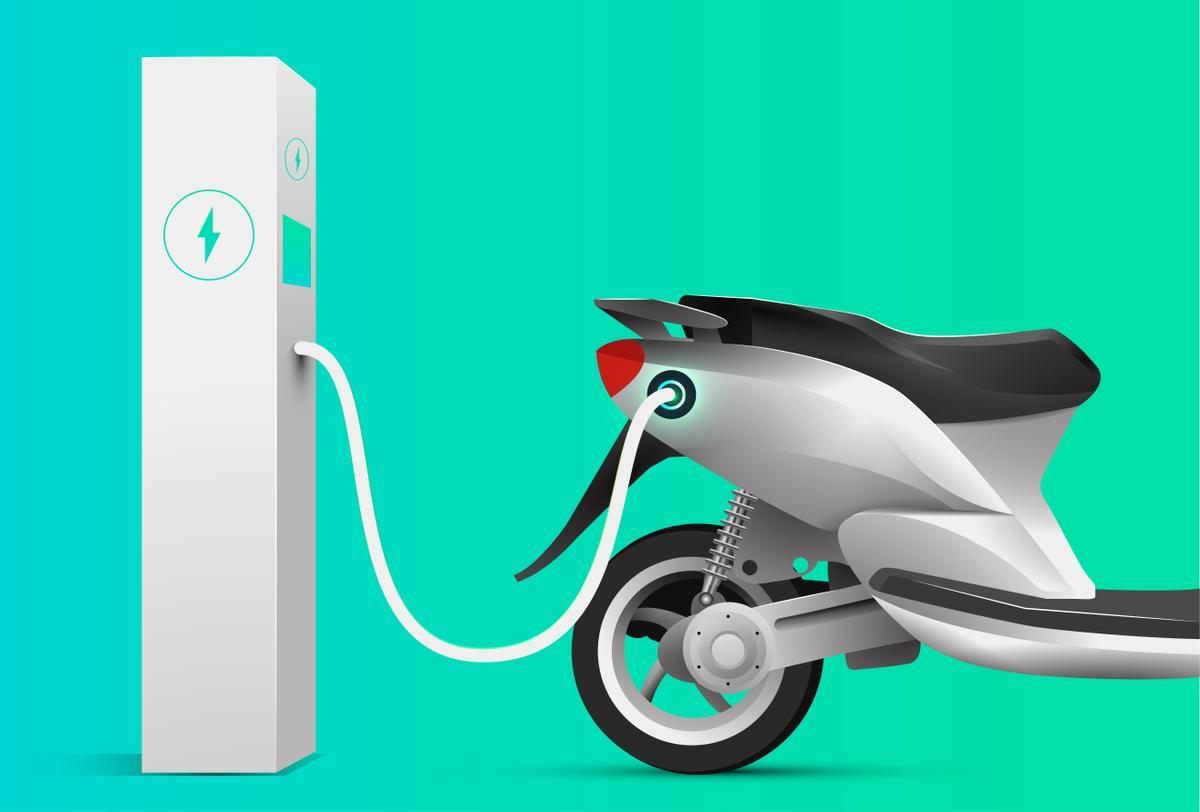 Cargador de una scooter eléctrica