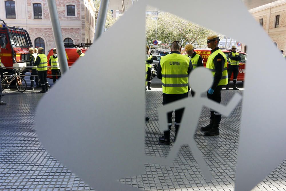 Desinfección en la Estación María Zambrano.