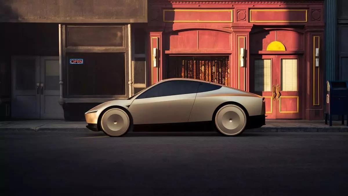 El modelo Cybercab que Tesla ha desarrollado para el servicio de taxi autónomo.