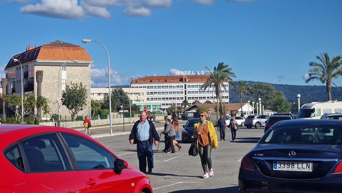 Turistas en A Toxa.