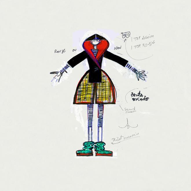 Boceto de Jean-Paul Goude, nuevo director artístico de Desigual