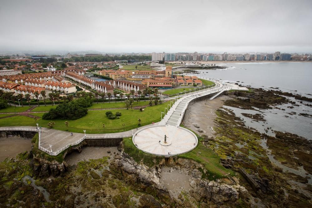 Gijón desde un dirigible