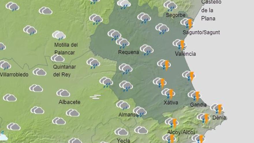 Las tormentas llegarán el lunes y se mantendrán durante el martes en toda la provincia