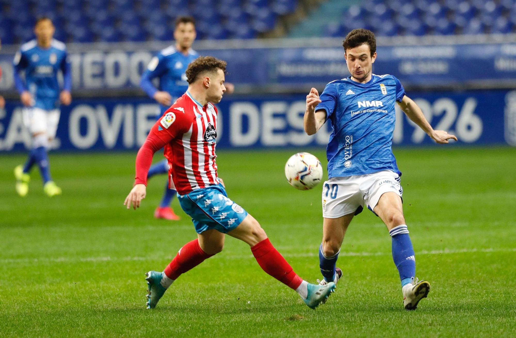 El partido entre el Oviedo y el Lugo, en imágenes