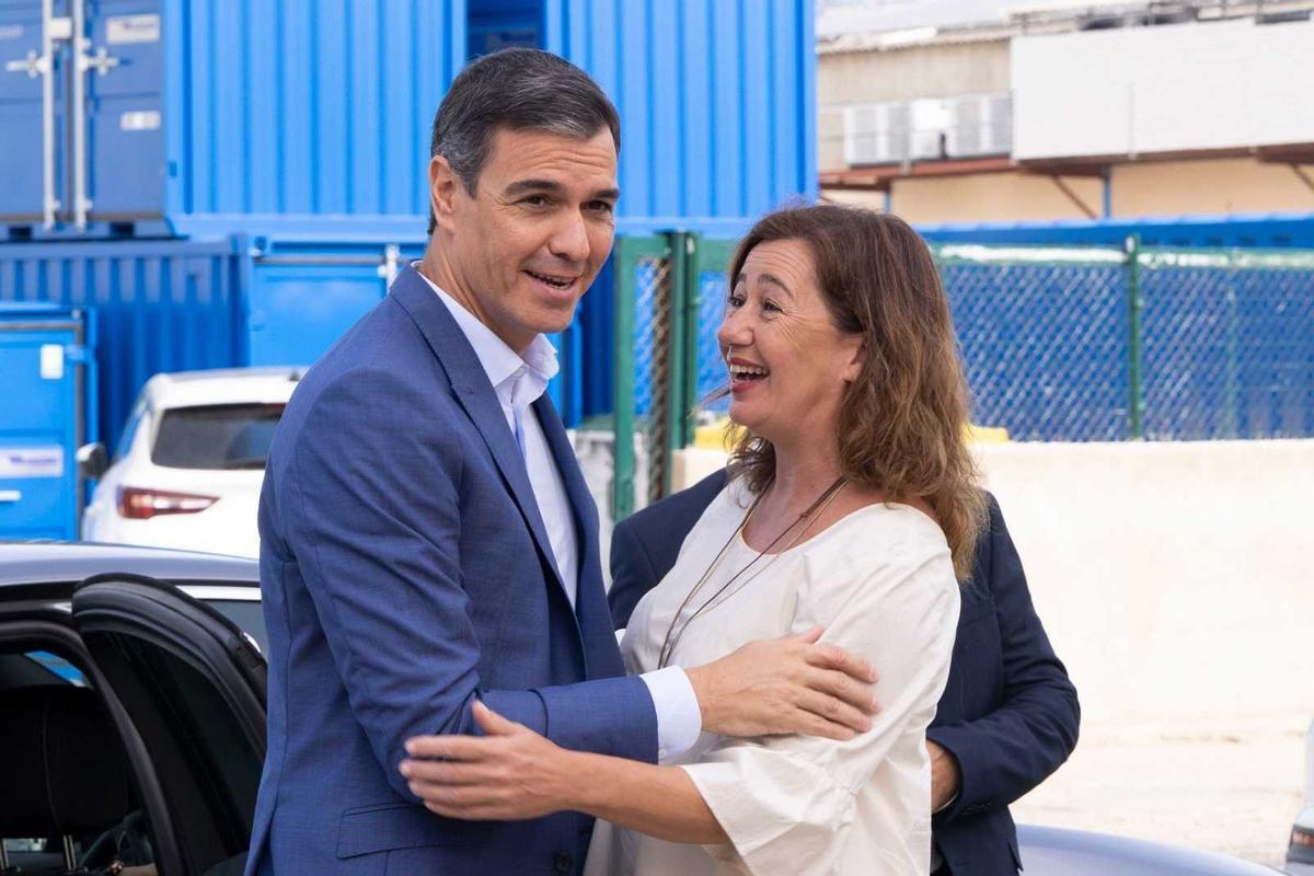 Pedro Sánchez y Francina Armengol, en una imagen de archivo.