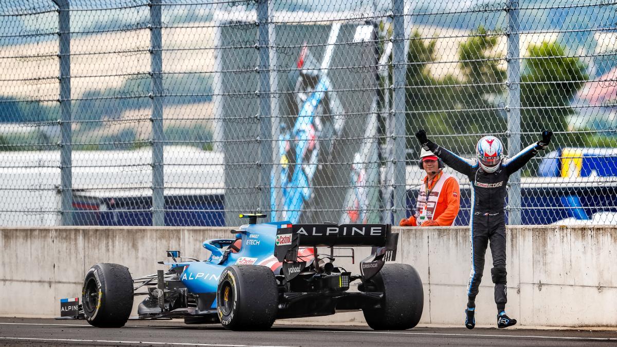 Esteban Ocon, en el circuito del GP de Hungría.