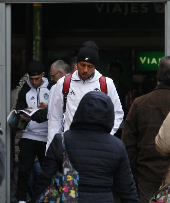 Llegada del Valencia CF a Madrid