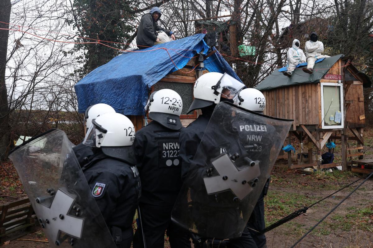 Protesta contra una mina de carbón en Alemania