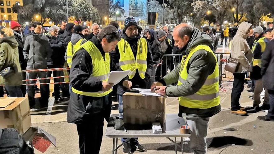 La votación de los taxistas de Barcelona