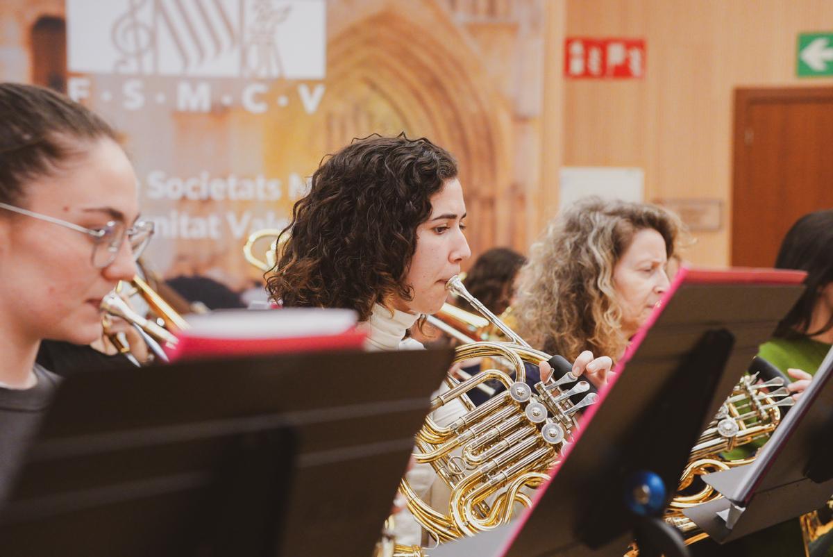 Imatges dels assajos de la Banda Simfònica de Dones previs a l'actual gira.