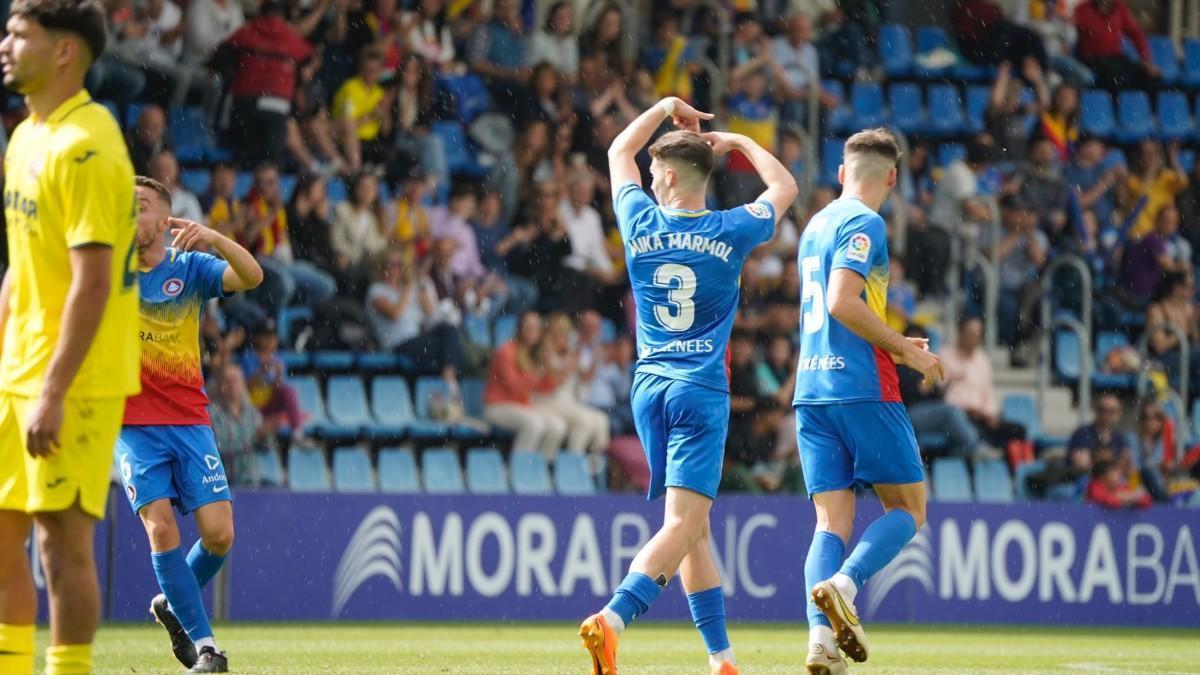 Mika Mármol, en un partido del Andorra