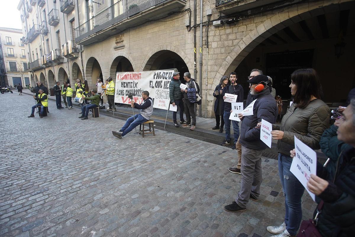Una protesta dels treballadors, en una imatge d'arxiu.