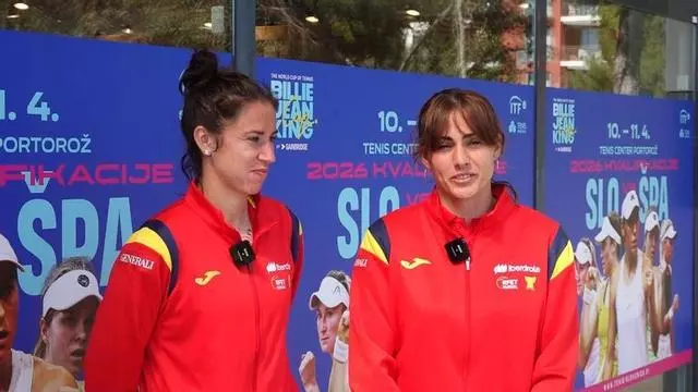Entrevista a Sara Sorribes y Aliona Bolsova tras la clasificación de España para las Finales de la Billie Jean King Cup