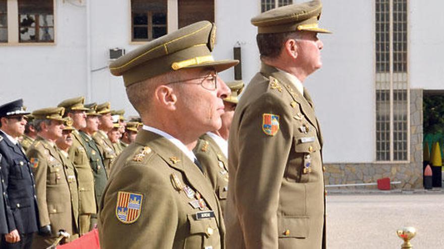 El Coronel Moreno y el comandante general de Balears, Adolfo Orozco.