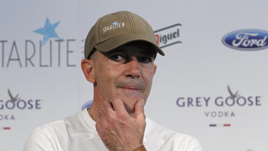 El actor Antonio Banderas, durante la  presentación de la gala benéfica Starlite.