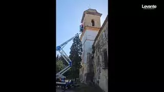 Retiran nuevos desprendimientos de la ermita de Sant Josep de Xàtiva a tres días para la romería fallera