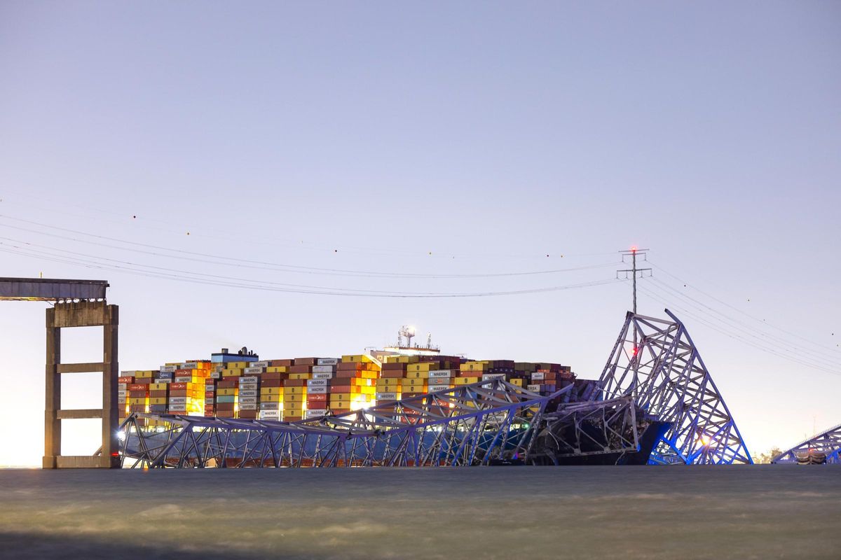 Baltimore bridge collapses after being hit by cargo ship