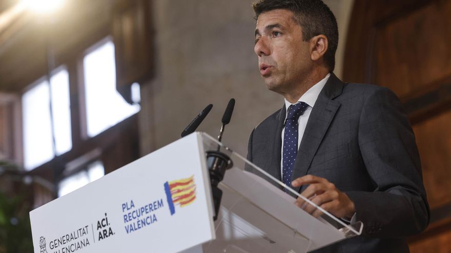 Archivo - Mazón en una declaración institucional (imagen de archivo)
