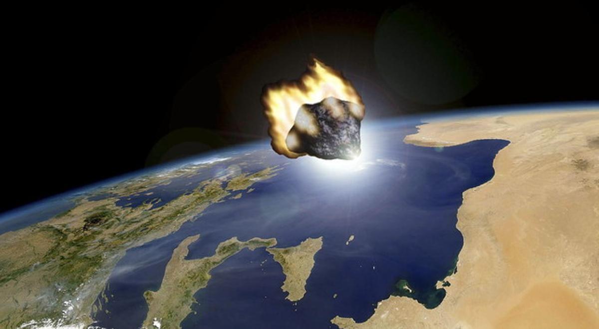 Recreació del pas de l’asteroide 2012 DA14 facilitada per l’Observatori Astronòmic de Mallorca. Recreació del pas de l’asteroide 2012 DA14 facilitada per l’Observatori Astronòmic de Mallorca.