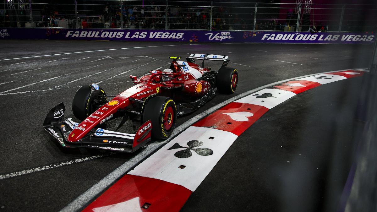 Hamilton, en acción en el Strip de Las Vegas