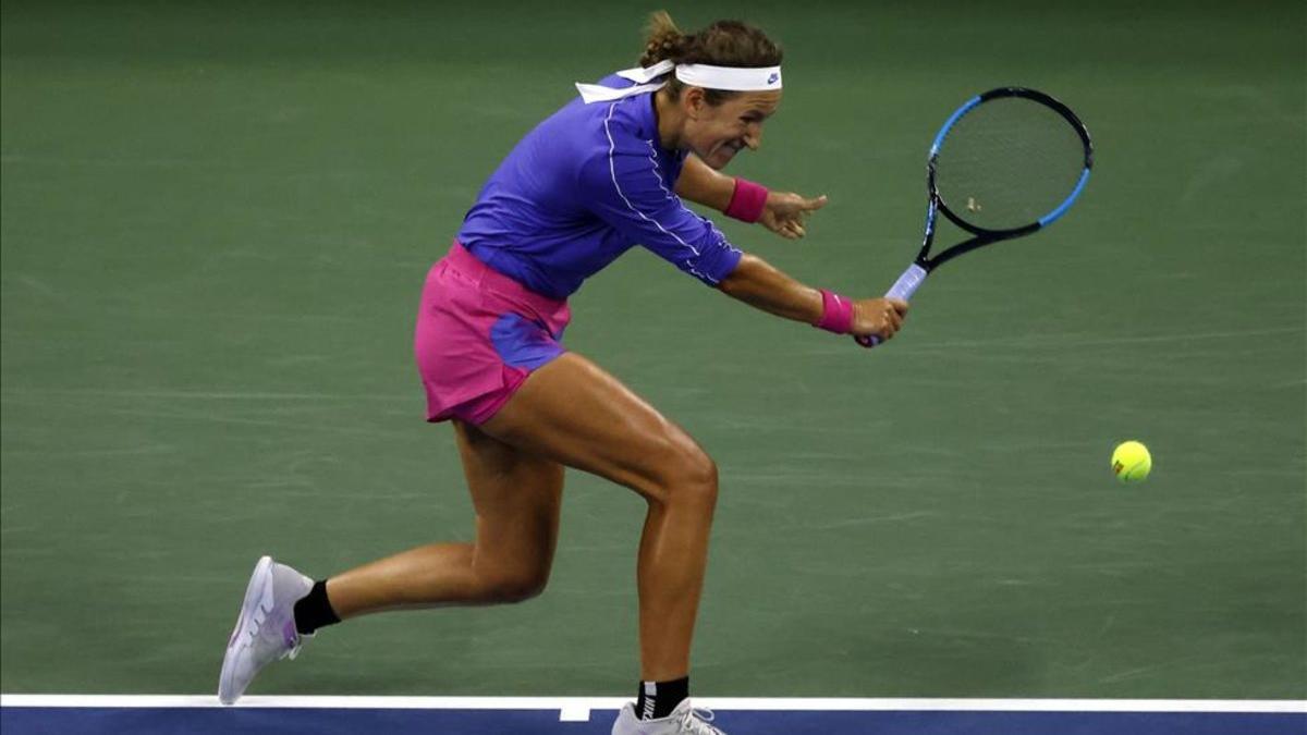 Victoria Azarenka venció dos sets a uno a Muchova en los octavos de final del US Open