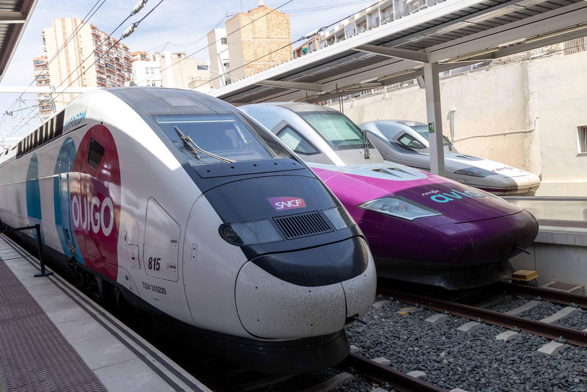 El tren de alta velocidad y bajo coste Ouigo arranca en Alicante