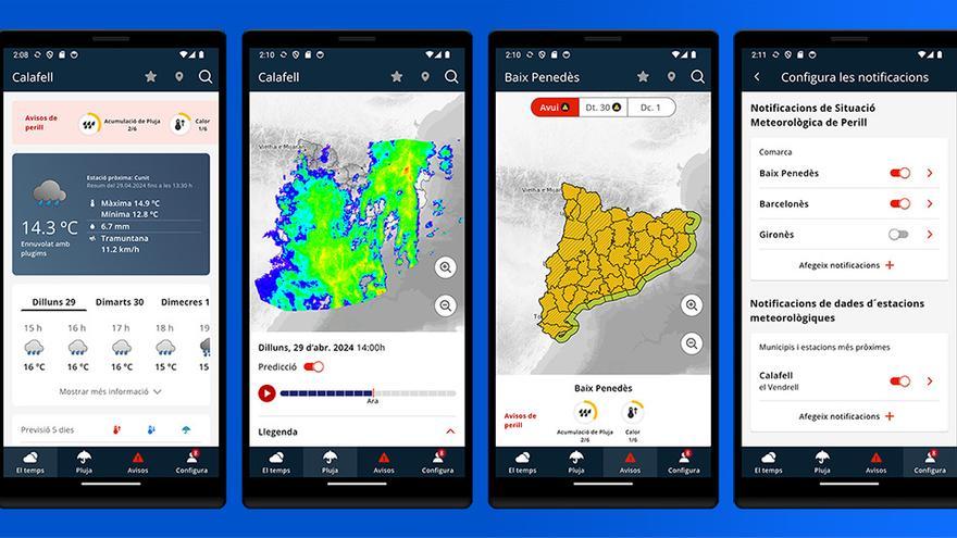 El Meteocat llança una nova aplicació de mòbil que facilita l&#039;accés a la previsió meteorològica en temps real