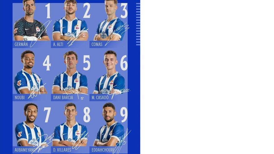 Ya hay dorsales del Deportivo: Adama, Casadó y Giménez tienen asignado y baile para Angeliño