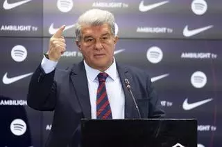 Laporta agradeció la postura del Real Madrid en el 'caso Olmo'