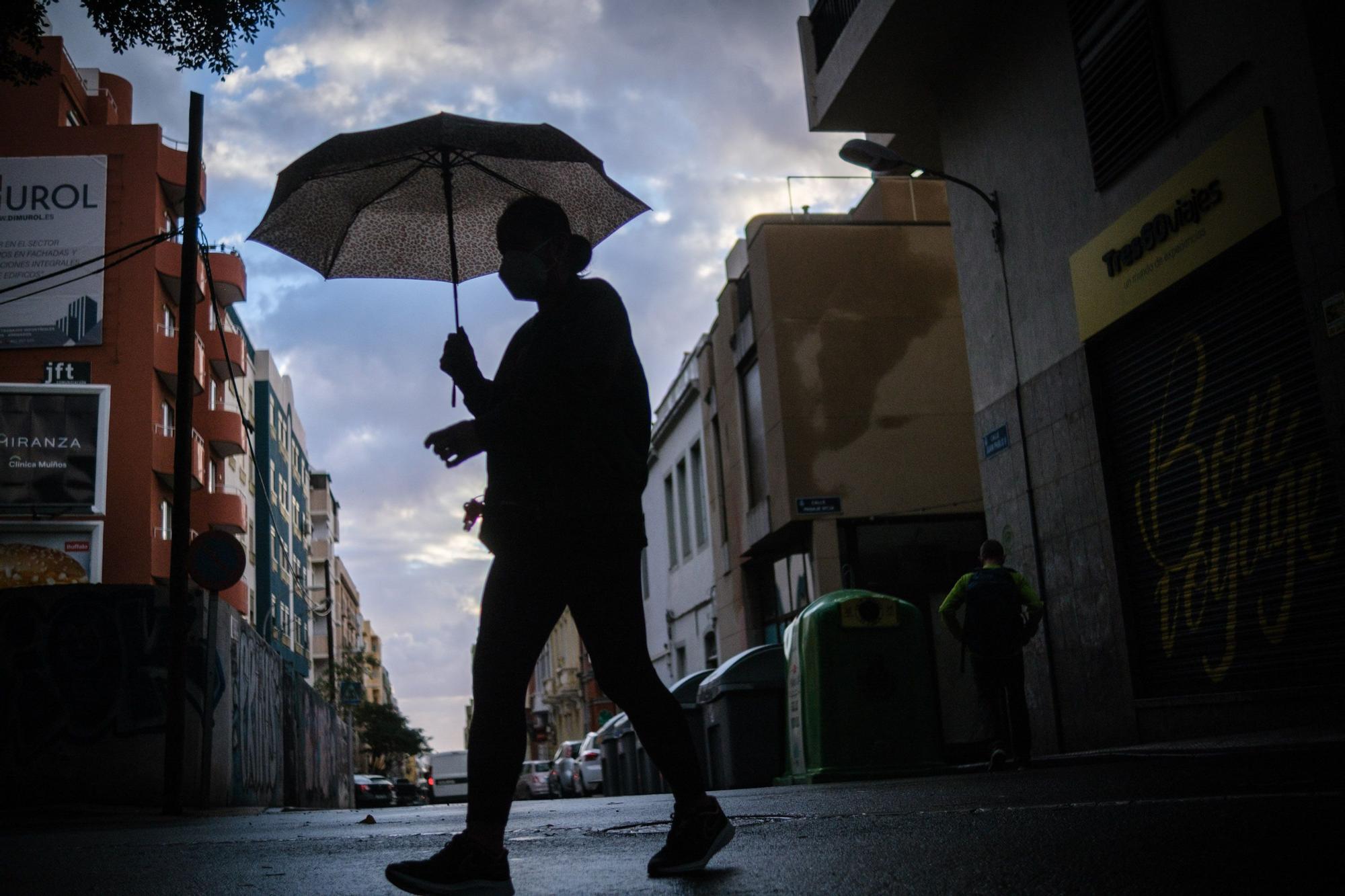 Lluvias en Santa Cruz durante la borrasca de final de enero de 2022