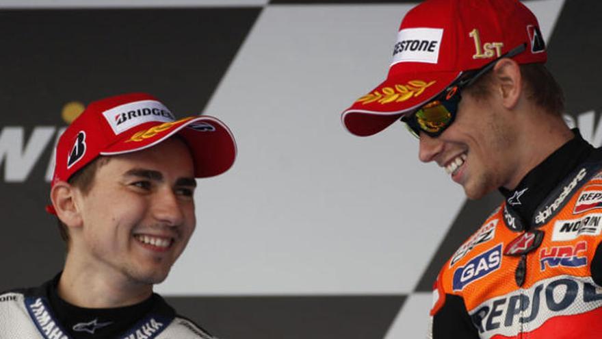 Jorge Lorenzo y Casey Stoner