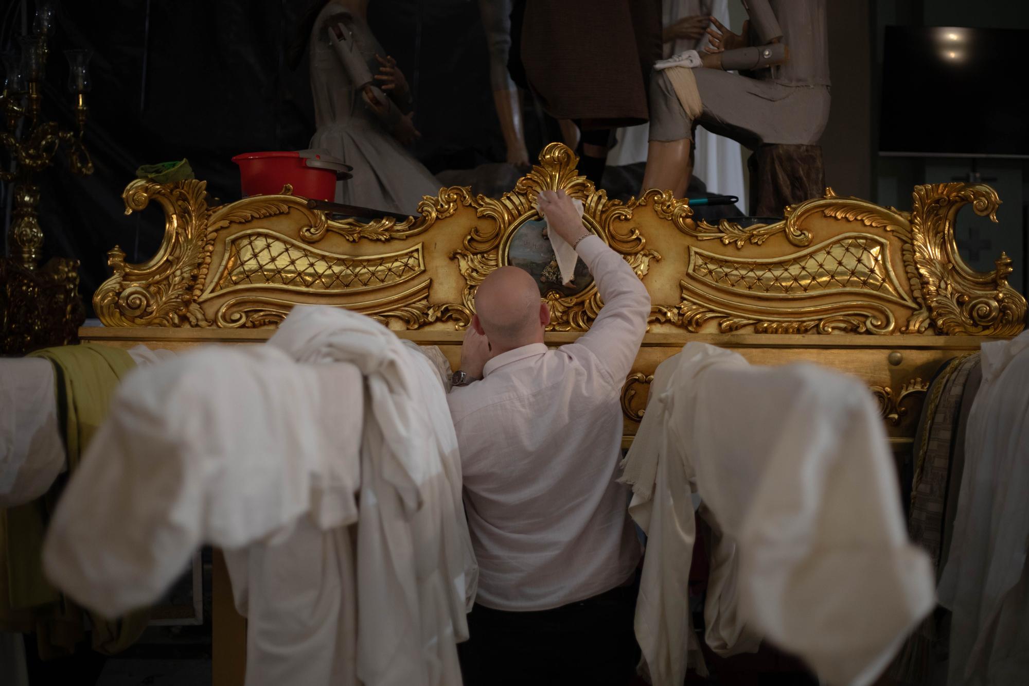 Las imágenes de la procesión de Domingo de Ramos en Cartagena, frustrada por la lluvia