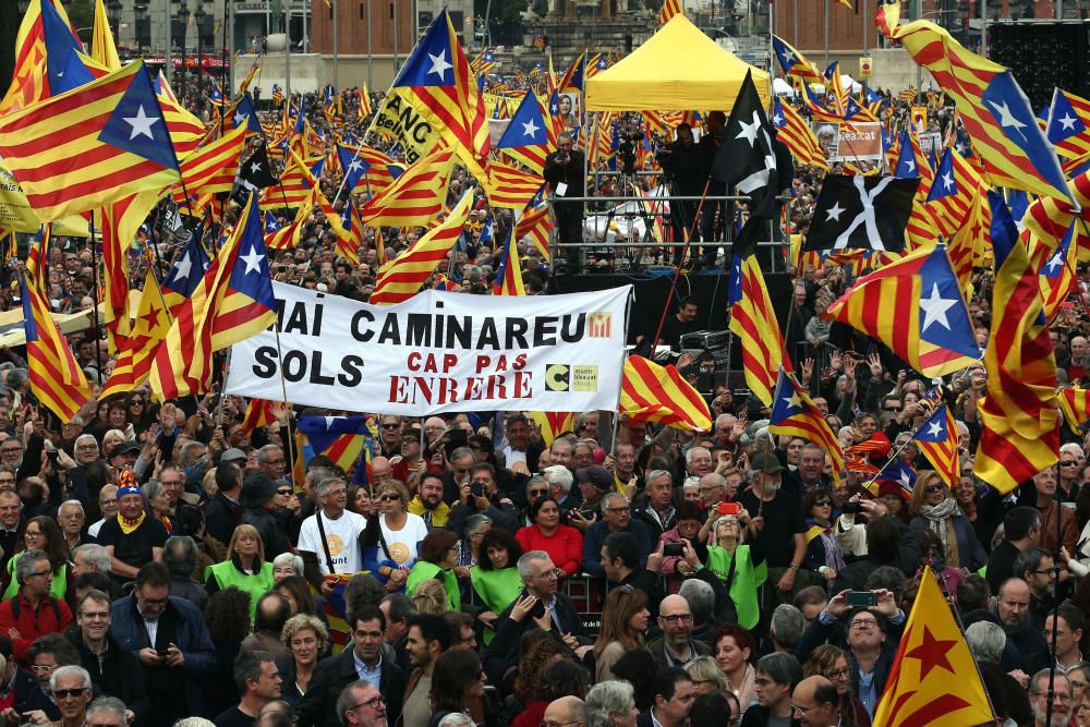 Manifestació de solidaritat amb el processats pel 9-N