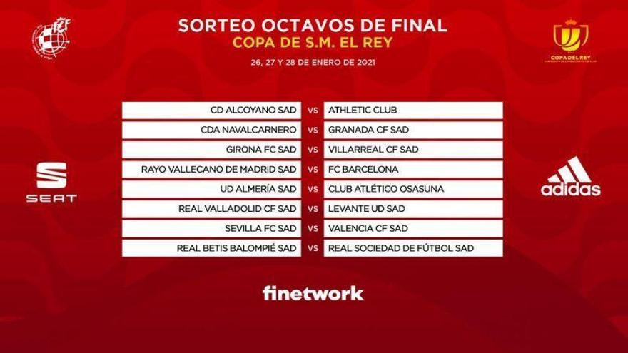 Alcoyano-Athletic y Rayo Vallecano-Barcelona, en octavos de final de la Copa