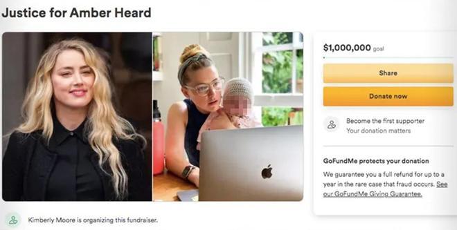 Cuenta de GoFundMe para recaudar dinero para Amber Heard