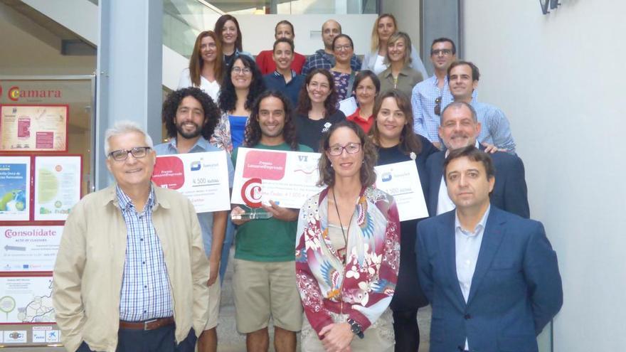 Ganadores del concurso Lanzarotemprende y participantes en el programa de tutorización de la Cámara de Comercio de Lanzarote.