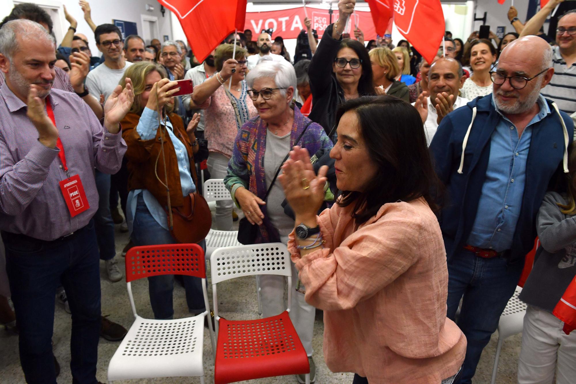 Celebración del PSOE de A Coruña tras las elecciones