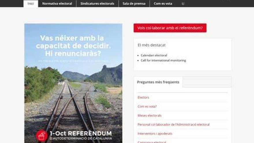 La web del referèndum de l&#039;1-O.