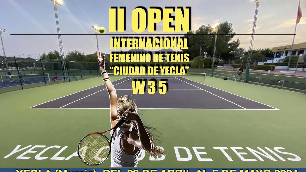 Cartel del Open Internacional Femenino de tenis Ciudad de Yecla