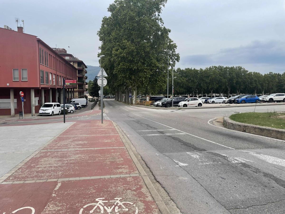 Imatge la carretera Figueres, on es farà el camí verd