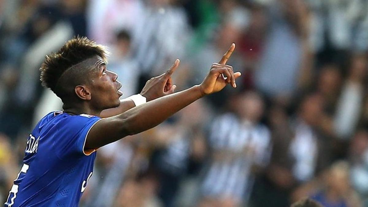 Pogba celebra el gol del pasado sábado ante el Cagliari.