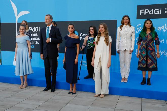 La Familia Real al completo durante los Premios Princesa de Girona 2022.