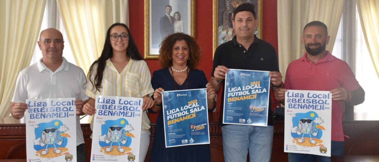 Presentación de las ligas locales de béisbol y fútbol sala de Benamejí.