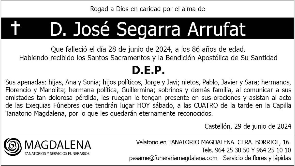 D. José Segarra Arrufat