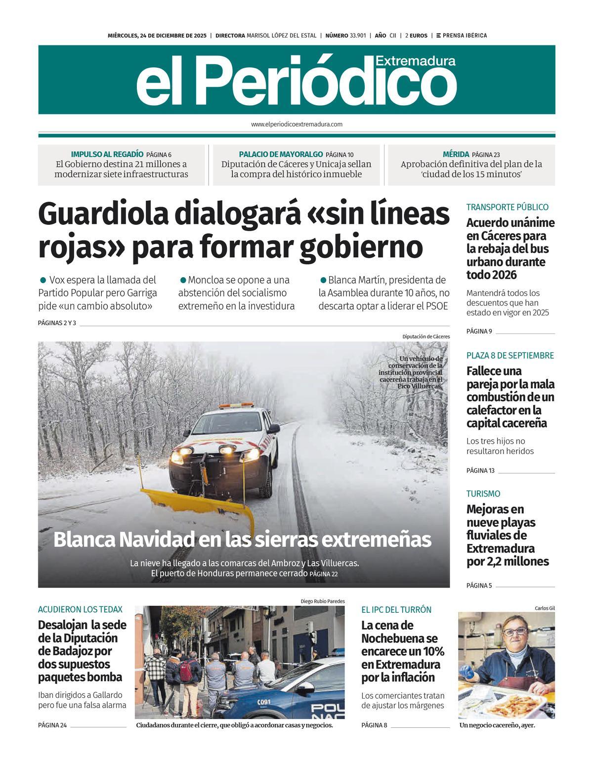 Consulta la portada correspondiente al día 24 de diciembre de 2025