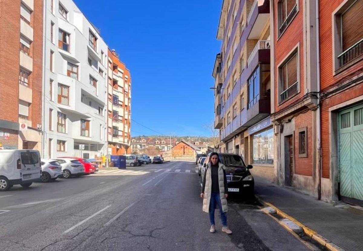 Silvia Tárano, en la Avenida de Gijón
