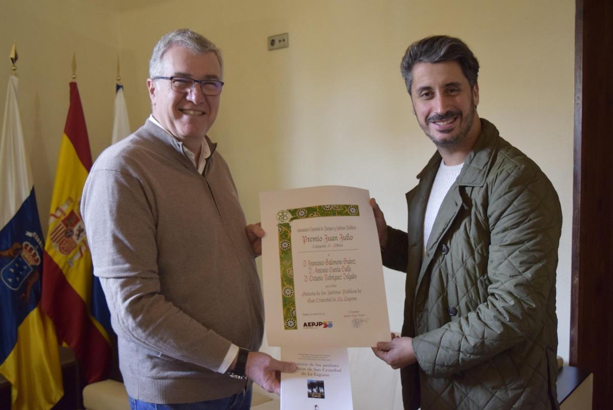 Los Premios Nacionales de Jardinería premian una publicación sobre los jardines públicos de La Laguna (Tenerife)