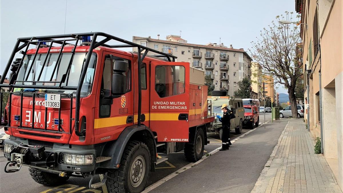 La Unidad Militar de Emergencias (UME) en Mataró.