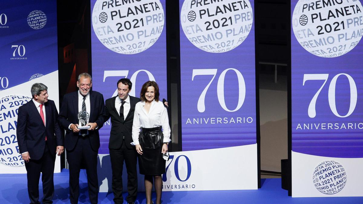 Jorge Díaz, Antonio Mercero y Agustín Martínez reciben el Premio Planeta.